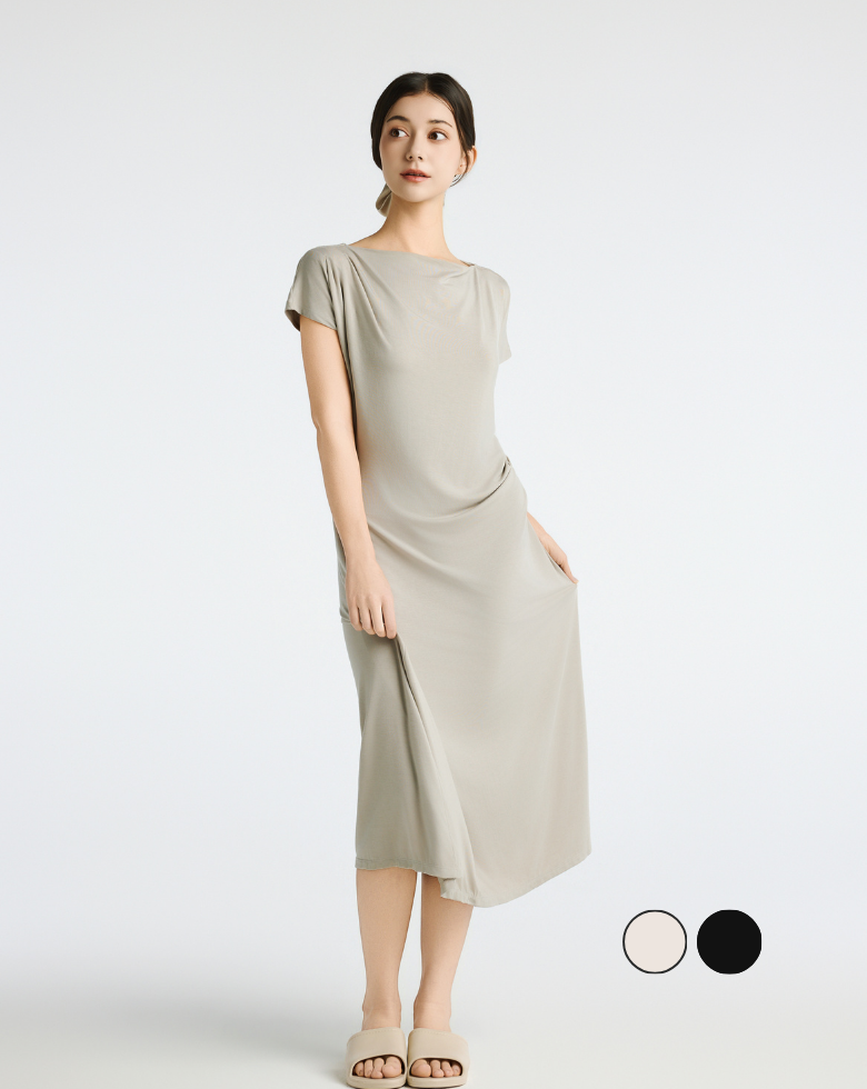 홈웨어 드레이프 드레스(이너캡)